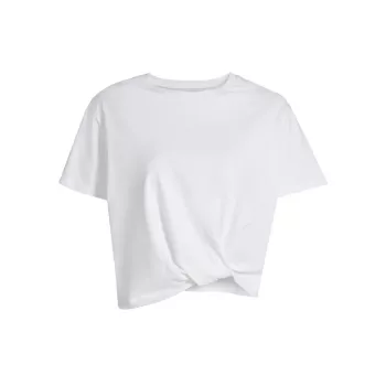 Ciara Cotton-Blend Crop T-Shirt AG Jeans