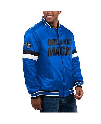 Мужская синяя атласная университетская куртка на кнопках Orlando Magic Home Game Starter