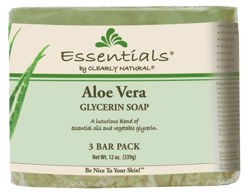 Глицериновое мыло Clearly Natural Essentials с алоэ вера — 4 унции каждая / упаковка из 3 штук Clearly Natural