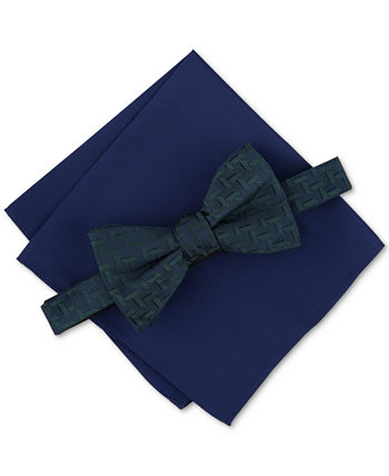 Мужской комплект с галстуком-бабочкой и нагрудным платком Belton с геопринтом, созданный для Macy's Alfani