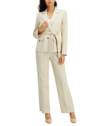Женская куртка сафари с поясом и брюки Кейт, обычные и миниатюрные размеры Le Suit
