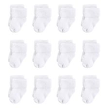 Touched by Nature Baby Unisex Organic Cotton Socks, White Terry Touched by Nature
