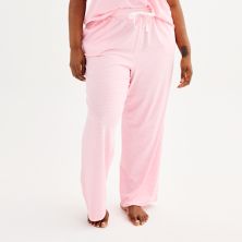 Плюс размер Sonoma Goods For Life® Хлопковые брюки для сна с открытым подолом и модалом SONOMA