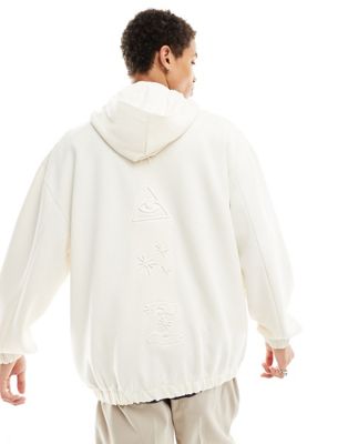 ASOS DESIGN oversized scuba hoodie with celestial print in off white ASOS DESIGN