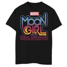 Boys 8-20 Marvel Moon Girl and Devil Dinosaur Main Logo Graphic Tee Marvel