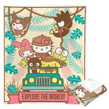 Sanrio Hello Kitty & Friends Исследуйте Мир Шелковистое Пледовое Одеяло Licensed Character