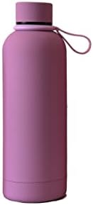 Water Bottle insulated, 17Oz, Sports Water Bottle, Double Walled, Stainless Steel Bottle, Water Bottle with Handel, Water Bottle Less than 20 dollars, Water Bottle for Girls, Leak Proof (Light Pink) Generic