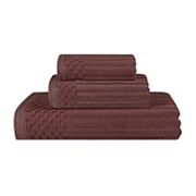 SUPERIOR 3-piece Soho Ribbed Textured Cotton Towel Set Superior