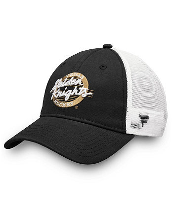 Men's Black, White Vegas Golden Knights Trucker Snapback Hat Game