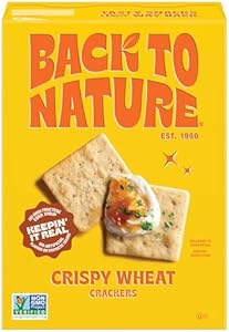 Back to Nature - Crispy Wheat Crackers - Real Ingredients like Wheat Flour & Sea Salt - Non-GMO - 6.5 Ounce Back To Nature