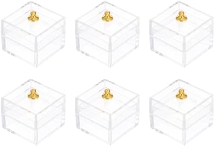 Abaodam 10Pcs Dollhouse Candy Display Box Mini Clear Storage Containers Candy Box with Lids Mini Clear Jewelry Box Organizer Dollhouse Display Box for DIY Dollhouse Abaodam