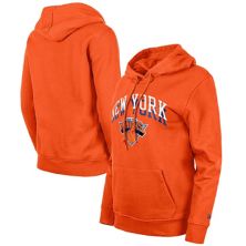 Женский пуловер с капюшоном New Era Orange New York Knicks 2023/24 City Edition New Era x Staple