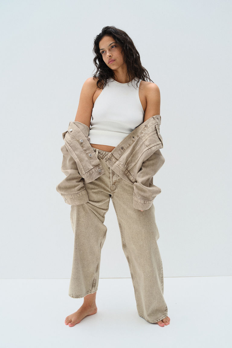 Мешковатые низкие джинсы с пышной посадкой H&M