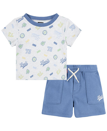 Комплект из футболки и шорт с принтом для маленьких мальчиков Levi's®