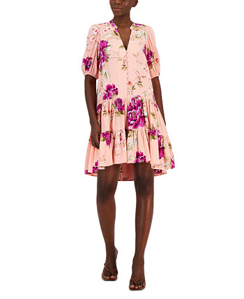 Миниатюрное многоярусное платье с цветочным принтом Tinsel
