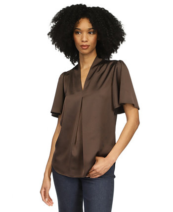 Женская Блузка Michael Kors Satin V-Neck Michael Kors