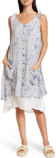 Платье с цветочным принтом и карманами Papillon