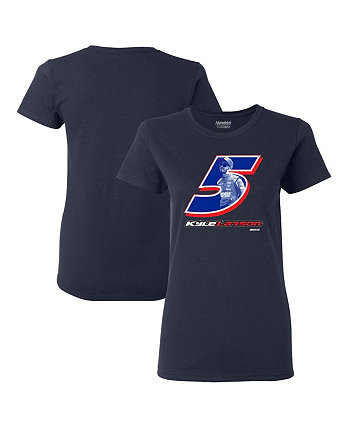 Женская темно-синяя футболка Kyle Larson Driver Hendrick Motorsports Team Collection