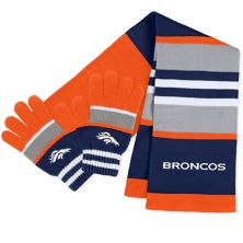 Женская одежда от Erin Andrews Denver Broncos, комплект из перчаток и шарфа в полоску WEAR by Erin Andrews