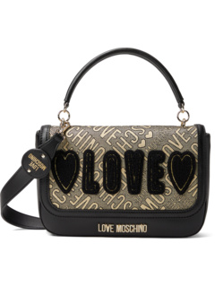 Жаккардовая сумка-портфель Borsa LOVE Moschino