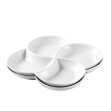 4-section Reusable And Stackable Ceramic Serving Tray For Appetizer, Snack, Dessert And Many More Razor Shopping