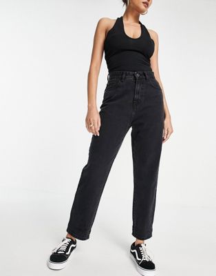 DTT Lou mom jeans in vintage black  Don't Think Twice