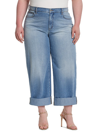 Trendy Plus Size Wide-Leg Boyfriend Jeans Jessica Simpson