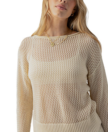 Women's Cotton Open-Knit Long-Sleeve Sweater Sanctuary