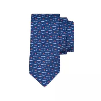 Шелковый галстук «Аллигатор» Ferragamo
