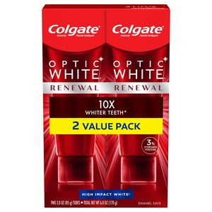 Colgate Optic White Renewal Teeth Whitening Toothpaste, High Impact White, 3 Oz, 2 Pack Visit the Colgate Store