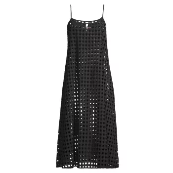 Annika Eyelet Cotton Cover-Up Dress SOLID & STRIPED