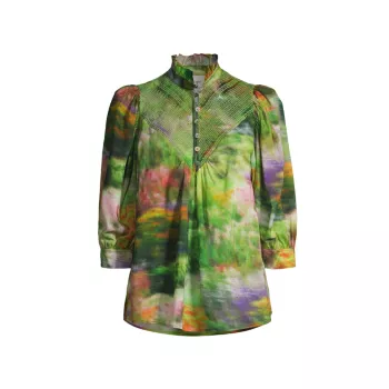 Watercolor Smocked Shirt Hope for Flowers