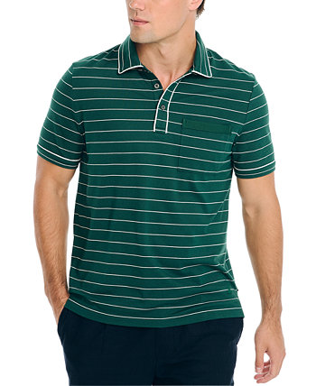 Мужская рубашка-поло в полоску с короткими рукавами классического кроя Nautica