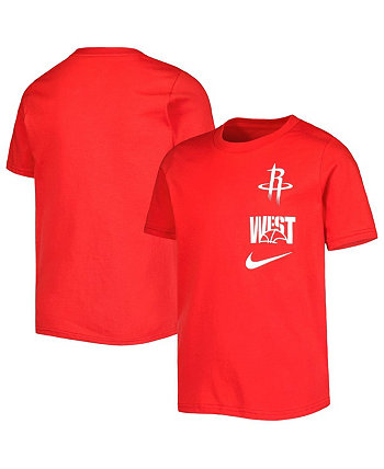 Молодежная красная футболка Houston Rockets Vs Block Essential Nike