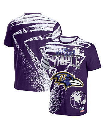 Мужская футболка с коротким рукавом с принтом NFL X Staple Purple Baltimore Ravens Team Slogan NFL