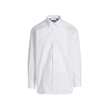 Плиссированная формальная рубашка-смокинг Paul Stuart