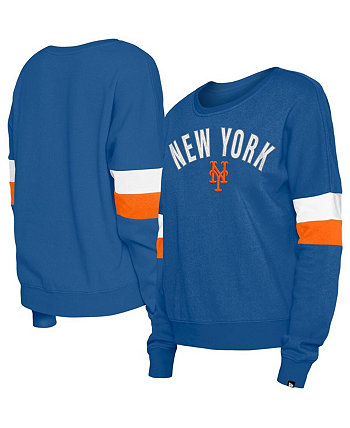 Women's Royal New York Mets Game Day Crew Pullover Sweatshirt New Era
