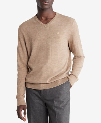 Мужской свитер обычного кроя с v-образным вырезом Calvin Klein