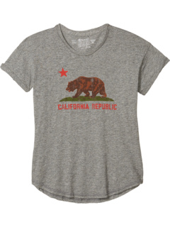 Рулонный с коротким рукавом Mocktwist Vintage California Republic Bear (Big Kids) The Original Retro Brand Kids