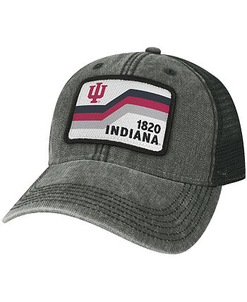 Men's Black Indiana Hoosiers Sun & Bars Dashboard Trucker Snapback Hat Legacy Athletic