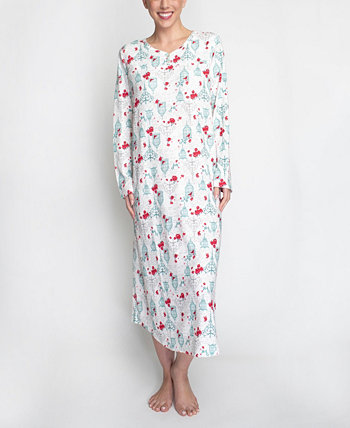 Women's Butter Knit Holiday Cardinal Gown WHITE ORCHID