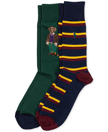 Men's 2-Pk. Madison Tweed Bear Slack Socks Polo Ralph Lauren