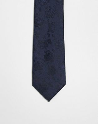French Connection floral tie in navy French Connection