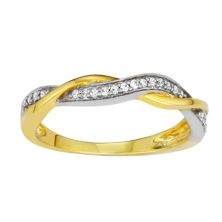 Двухцветное 10-каратное золото 1/10 карата T.W. Обручальное кольцо Diamond Twist Unbranded