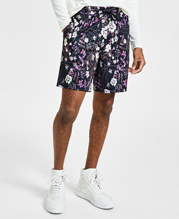 Мужские вязаные шорты с цветочным принтом и шнурком 7-3/4 дюйма, созданные для Macy's INC International Concepts