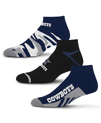 Комплект из трех пар носков с камуфляжным принтом для мальчиков и девочек Dallas Cowboys до щиколотки For Bare Feet