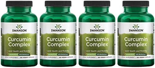 Swanson Curcumin Complex - Herbal Supplement Supporting Joint Health, Mobility & Physical Function - Standardized with BioPerine for Maximum Absorption - (120 Veggie Capsules (Капсулы на растительной основе)) Swanson