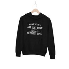 Women's Some Girls Are Just Born With The Beach In Their Soul Hoodie Merchmallow