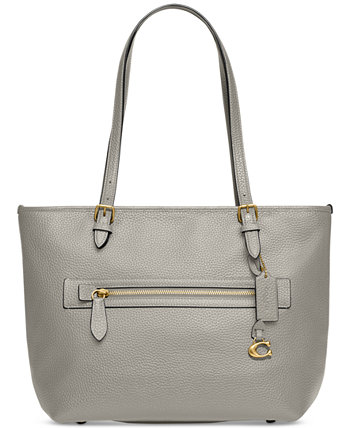 Polished Pebble Leather Taylor Tote with C Dangle Charm COACH