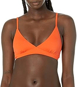 Amazon Essentials Women's Light-Support Classic Triangle Bikini Swimsuit Top Amazon Essentials